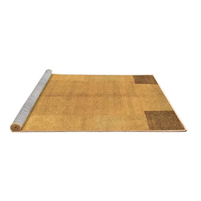 Sideview of Machine Washable Abstract Brown Contemporary Rug, wshcon353brn