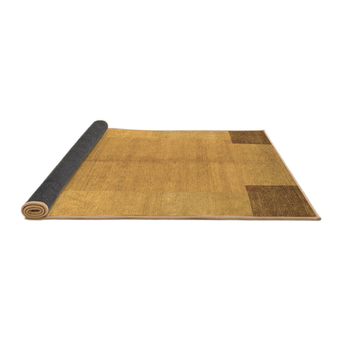Sideview of Abstract Brown Contemporary Rug, con353brn
