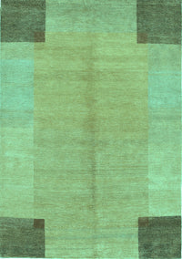 Abstract Turquoise Contemporary Rug, con353turq