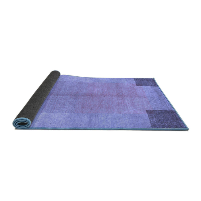 Sideview of Abstract Blue Contemporary Rug, con353blu