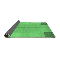 Sideview of Abstract Emerald Green Contemporary Rug, con353emgrn