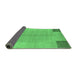 Sideview of Abstract Emerald Green Contemporary Rug, con353emgrn