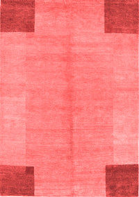 Abstract Red Contemporary Rug, con353red