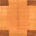 Serging Thickness of Abstract Orange Contemporary Rug, con353org