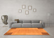 Machine Washable Abstract Orange Contemporary Area Rugs in a Living Room, wshcon353org