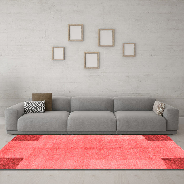 Contemporary Red Washable Rugs