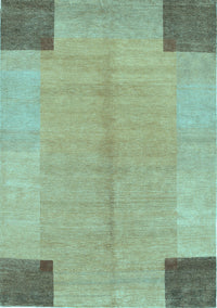 Abstract Light Blue Contemporary Rug, con353lblu