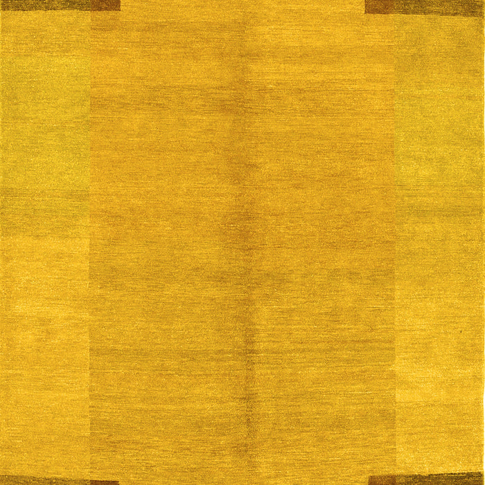 Abstract Yellow Contemporary Rug, con353yw