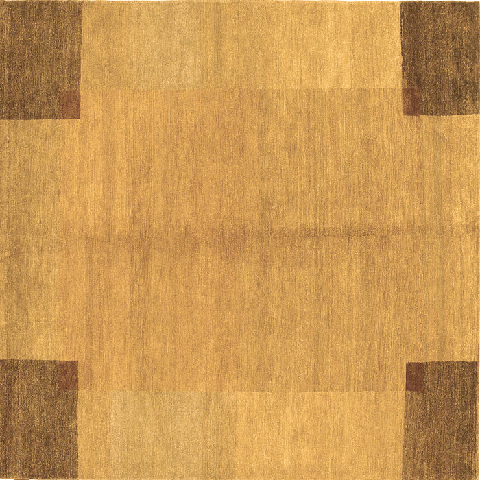 Square Abstract Brown Contemporary Rug, con353brn