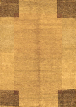 Abstract Brown Contemporary Rug, con353brn
