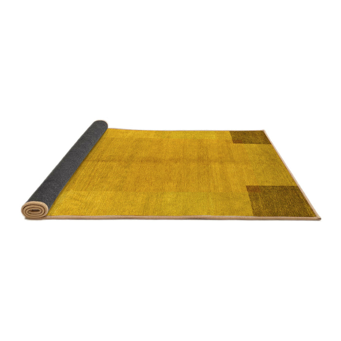 Sideview of Abstract Yellow Contemporary Rug, con353yw