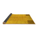 Sideview of Abstract Yellow Contemporary Rug, con353yw