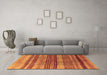 Machine Washable Abstract Brown Contemporary Rug in a Living Room,, wshcon354brn