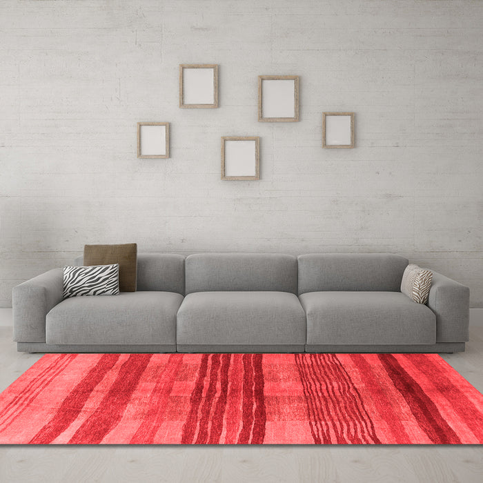Contemporary Red Washable Rugs