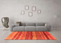 Machine Washable Abstract Orange Contemporary Rug, wshcon354org