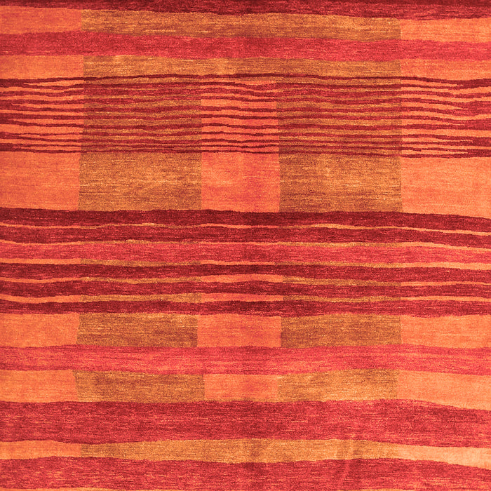 Serging Thickness of Machine Washable Abstract Orange Contemporary Area Rugs, wshcon354org