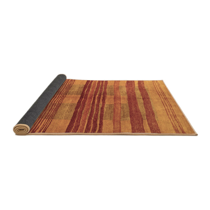 Sideview of Abstract Brown Contemporary Rug, con354brn