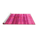 Sideview of Machine Washable Abstract Pink Contemporary Rug, wshcon354pnk