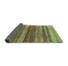 Sideview of Abstract Turquoise Contemporary Rug, con354turq