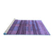 Sideview of Machine Washable Abstract Blue Contemporary Rug, wshcon354blu