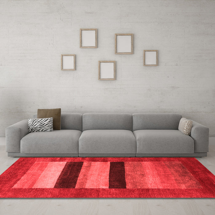 Contemporary Red Washable Rugs