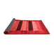 Abstract Red Contemporary Area Rugs