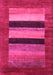 Machine Washable Abstract Pink Contemporary Rug, wshcon355pnk