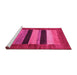 Sideview of Machine Washable Abstract Pink Contemporary Rug, wshcon355pnk