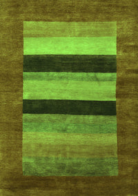 Abstract Green Contemporary Rug, con355grn