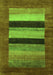 Abstract Green Contemporary Rug, con355grn