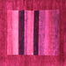 Square Abstract Pink Contemporary Rug, con355pnk