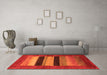 Machine Washable Abstract Orange Contemporary Area Rugs in a Living Room, wshcon355org