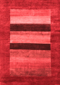 Abstract Red Contemporary Rug, con355red