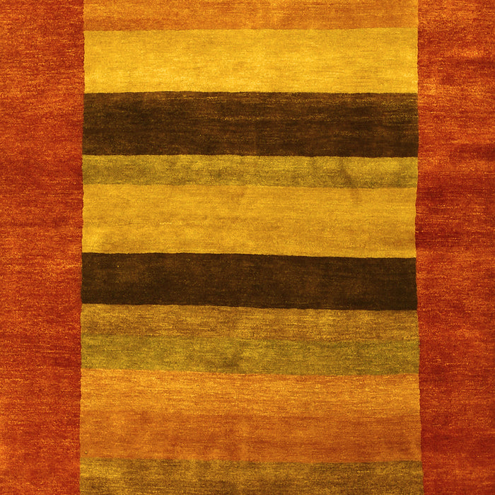Abstract Yellow Contemporary Rug, con355yw