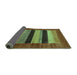 Sideview of Abstract Turquoise Contemporary Rug, con355turq