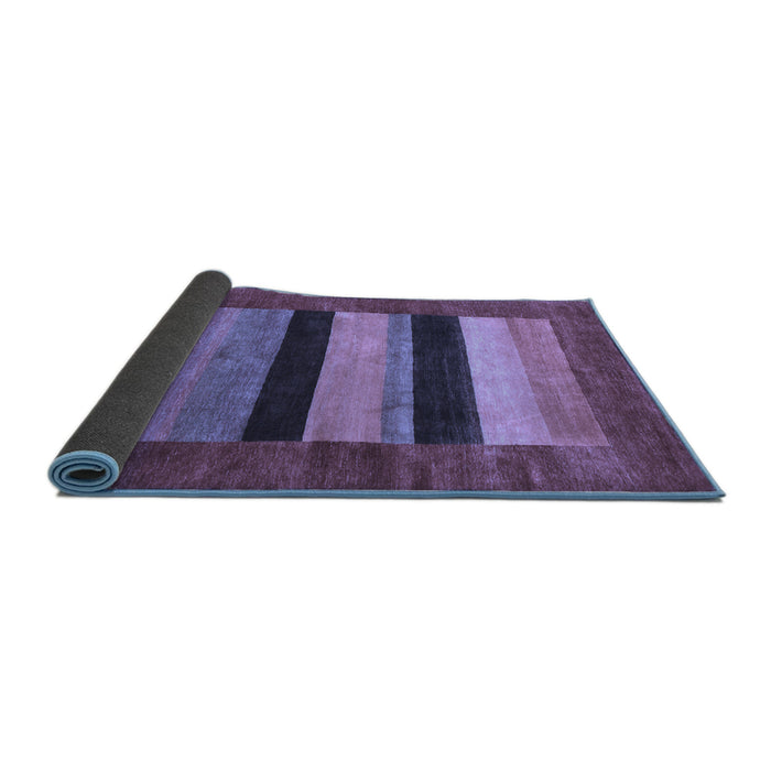 Sideview of Abstract Blue Contemporary Rug, con355blu
