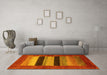 Machine Washable Abstract Yellow Contemporary Rug in a Living Room, wshcon355yw