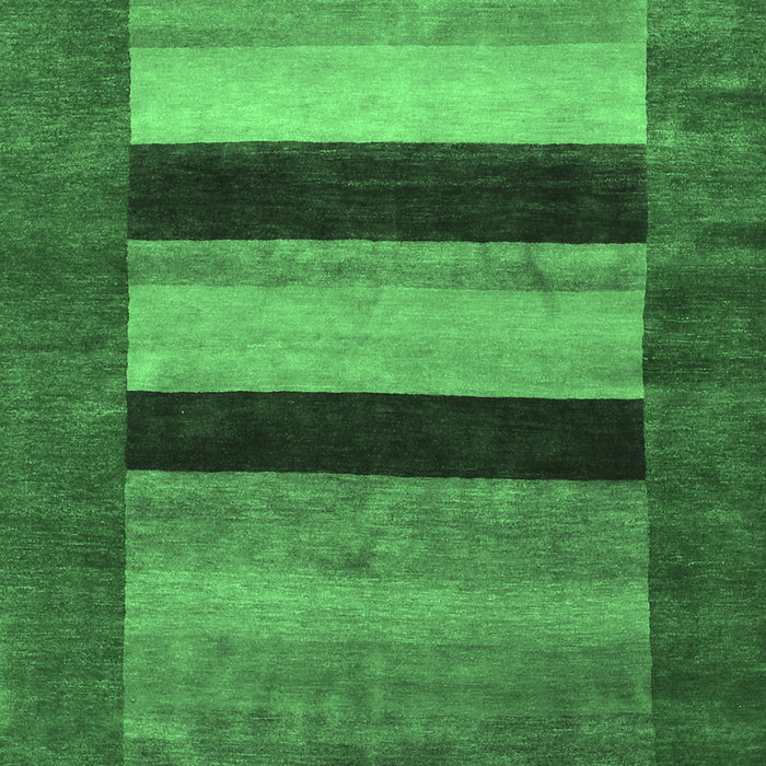 Machine Washable Abstract Emerald Green Contemporary Area Rugs, wshcon355emgrn