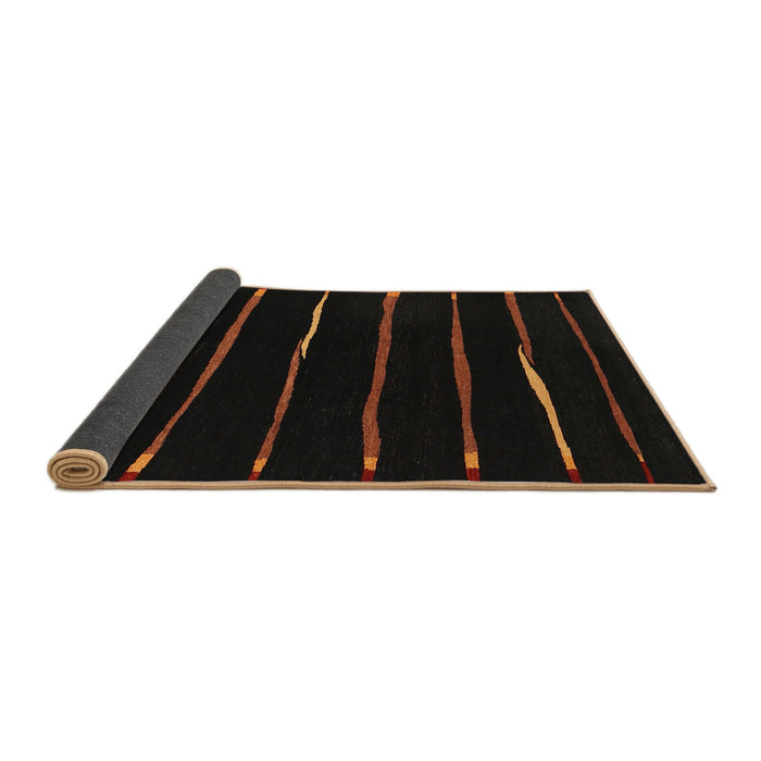 Thickness of Contemporary Bakers Brown Modern Rug, con356