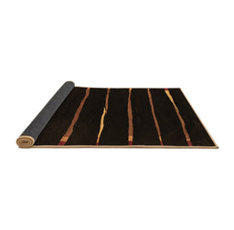 Sideview of Abstract Brown Contemporary Rug, con356brn