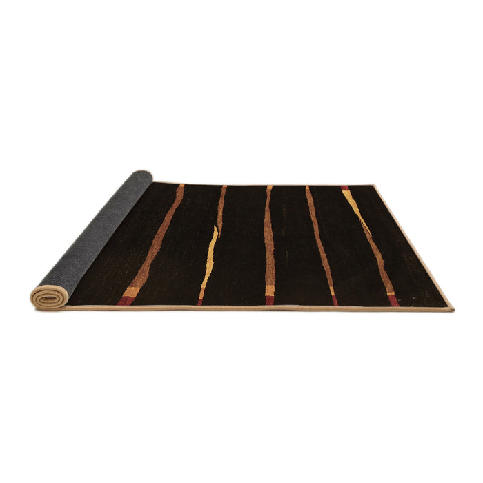 Sideview of Abstract Brown Contemporary Rug, con356brn