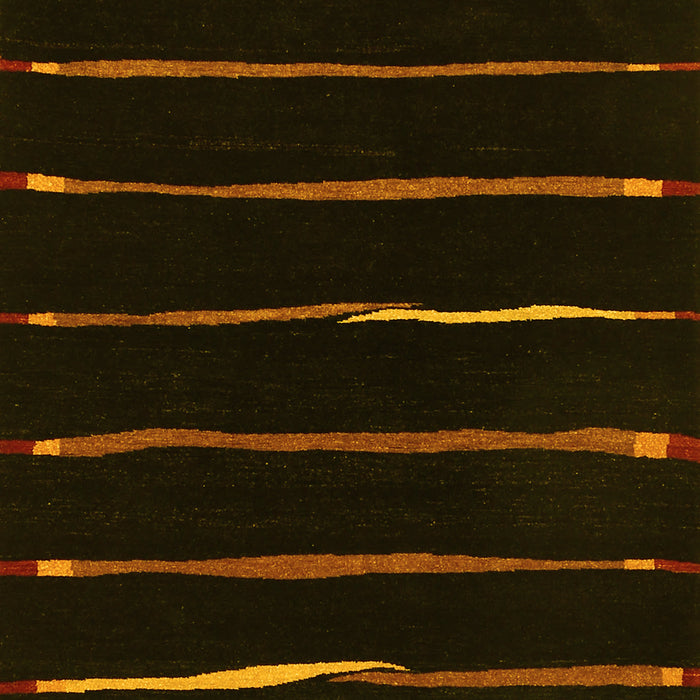 Machine Washable Abstract Yellow Contemporary Rug, wshcon356yw