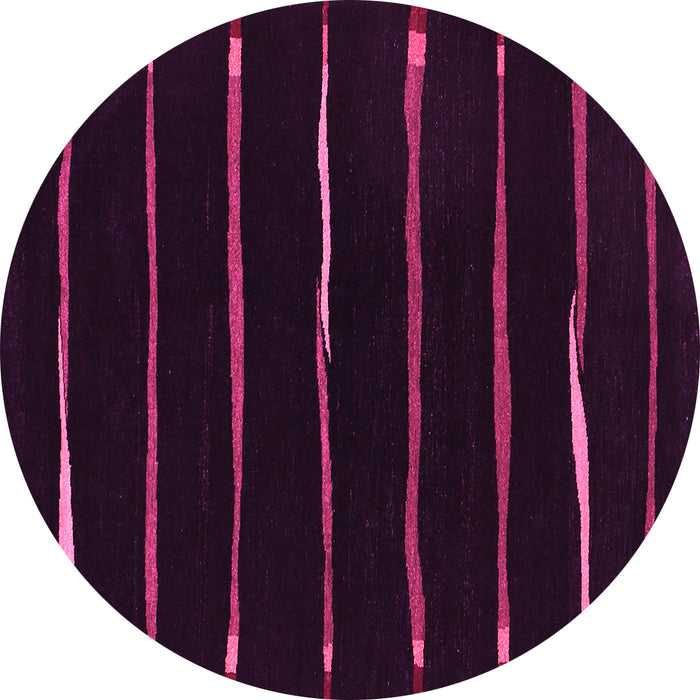 Round Abstract Pink Contemporary Rug, con356pnk