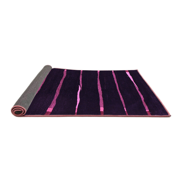 Sideview of Abstract Purple Contemporary Rug, con356pur