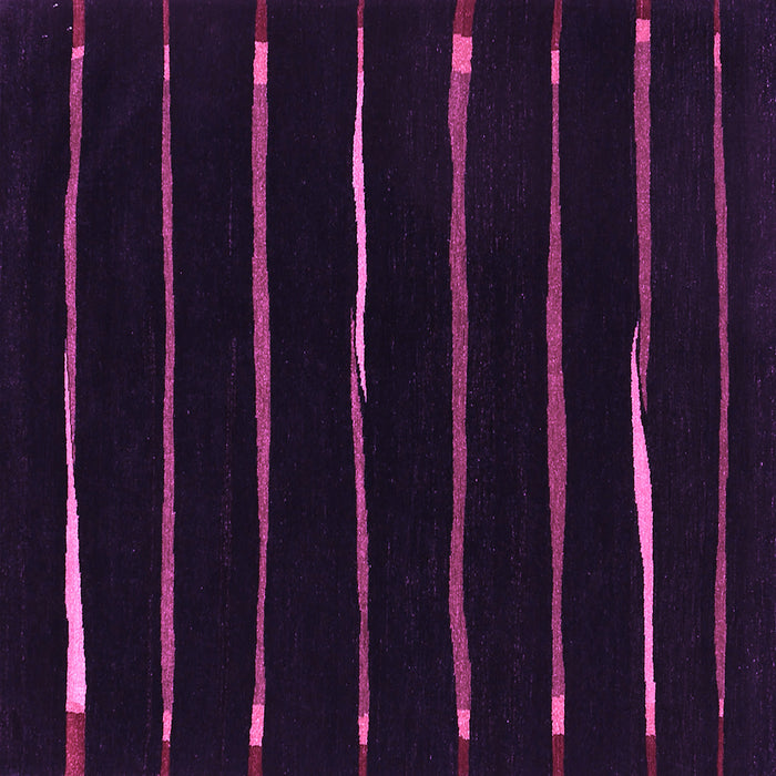 Square Abstract Purple Contemporary Rug, con356pur