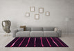 Machine Washable Abstract Pink Contemporary Rug in a Living Room, wshcon356pnk