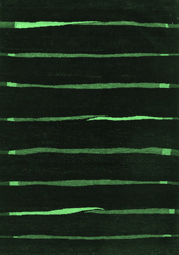 Abstract Emerald Green Contemporary Rug, con356emgrn