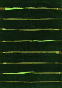 Abstract Green Contemporary Rug, con356grn