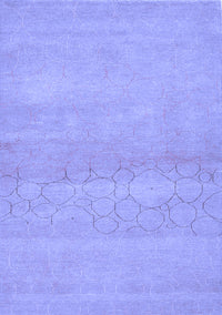 Abstract Blue Contemporary Rug, con357blu