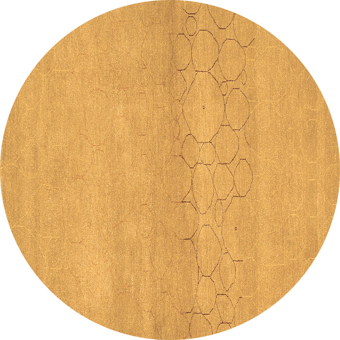 Round Machine Washable Abstract Brown Contemporary Rug, wshcon357brn